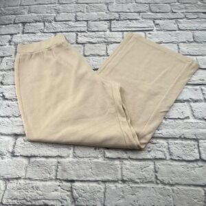 COMFRT Cream Thermal Lounge Pants Loose Fit Wide Leg Waffle Knit Mens 2XL